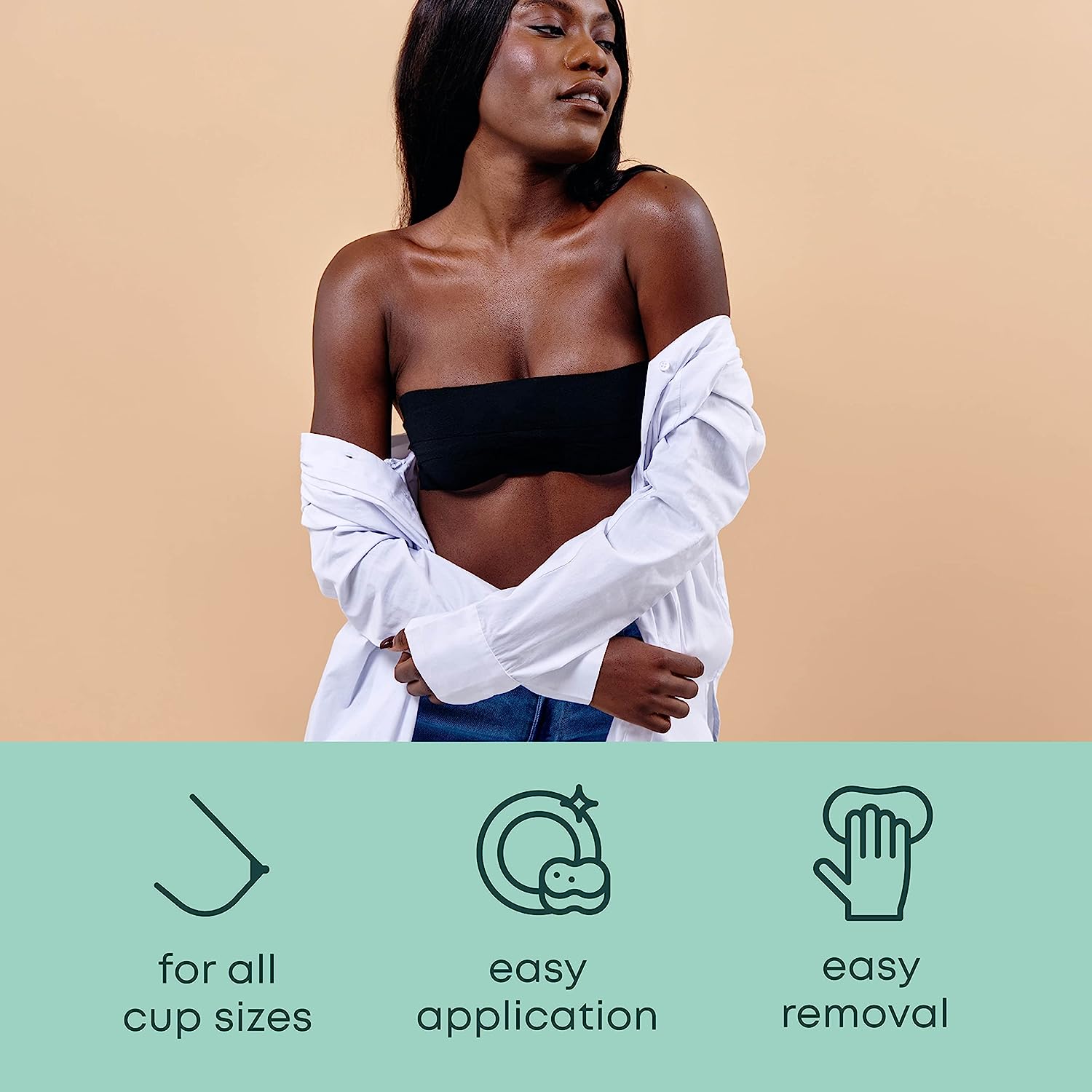 Boob Tape Boobytape for Breast Lift | Achieve Chest Brace Lift & Contour of Breasts | Sticky Body Tape for Push up & Shape in All Clothing Fabric Dress Types | Waterproof Sweat-Proof Bob Tape - Image 4